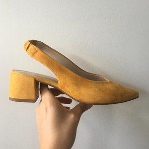 LODI slingback pumps in mustard suede